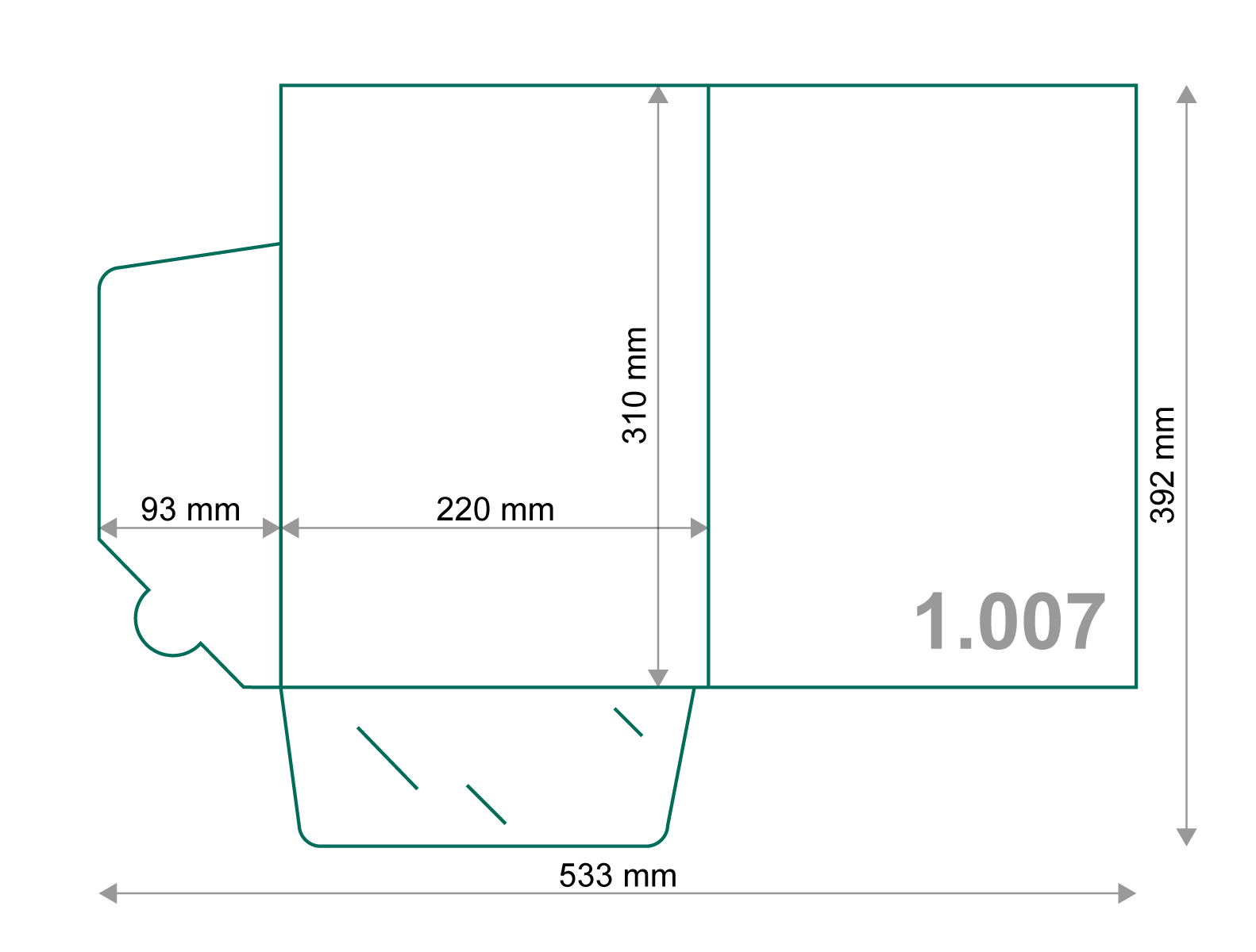 Poslovna mapa A4: Model 1.007