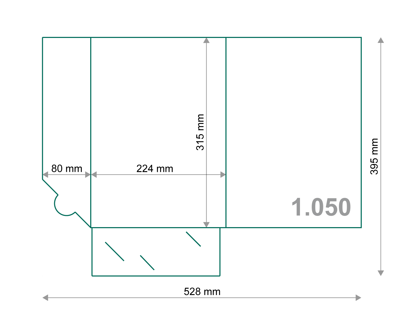 Poslovna mapa A4: Model 1.050