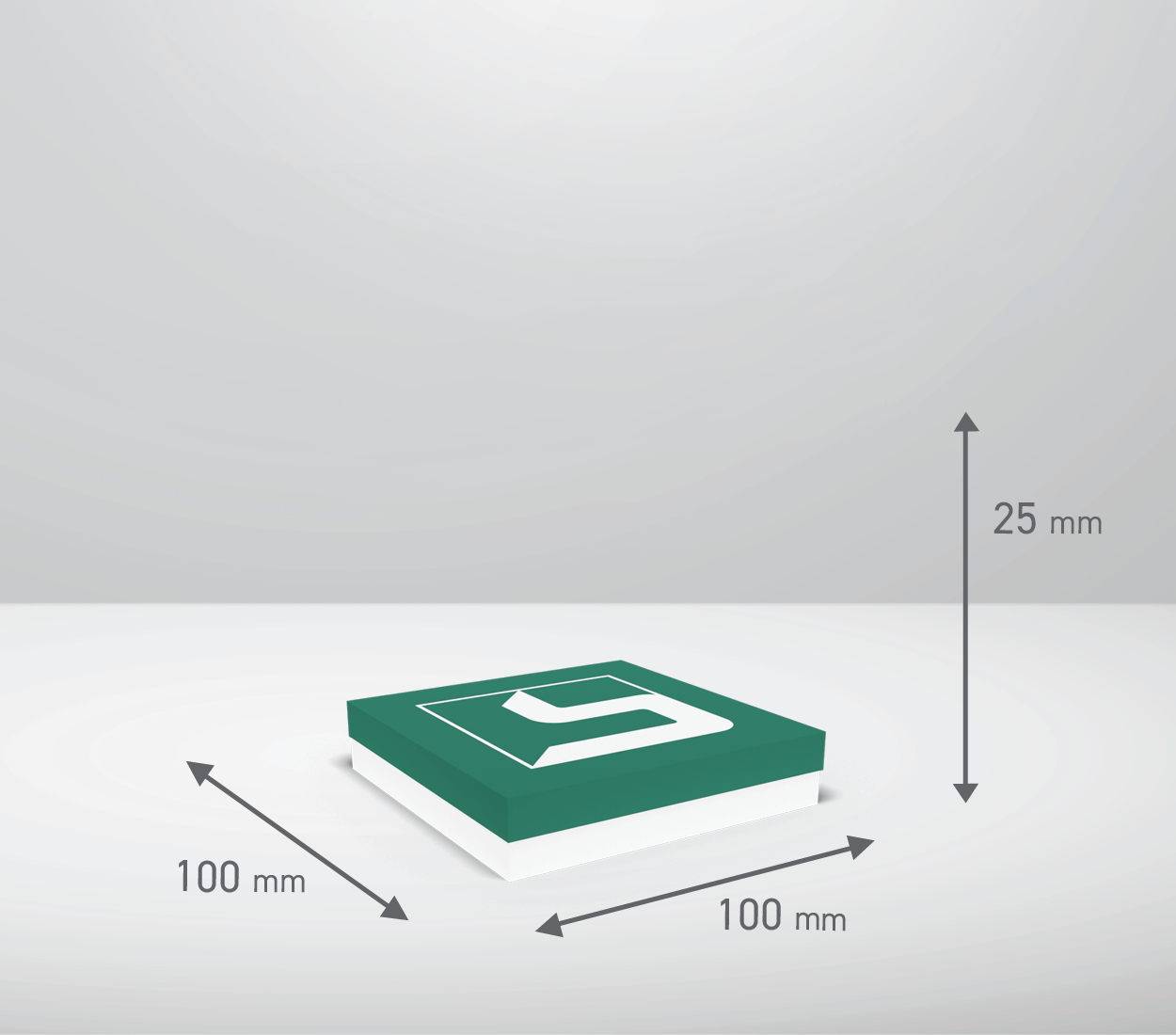 Škatla s pokrovom: 100x100x25 mm (D2)