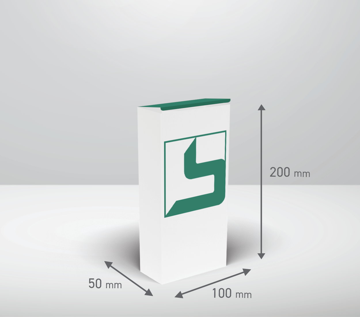 Škatla - pravokotnik: 100x50x200 mm (D2X).