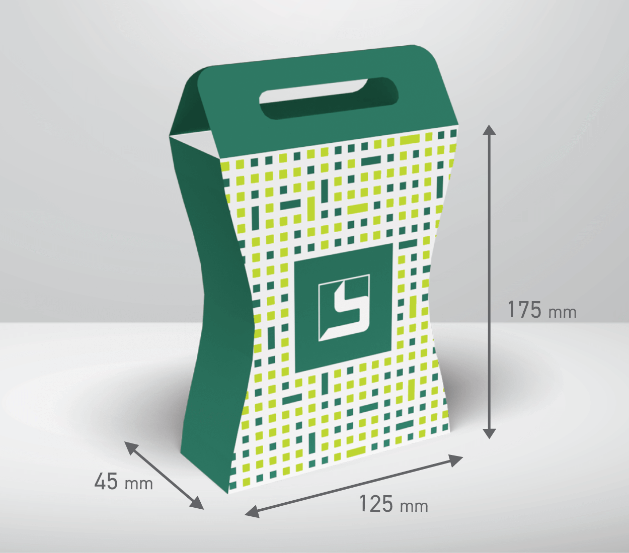 Škatla s ročajem: 125x45x175 mm (D3X)