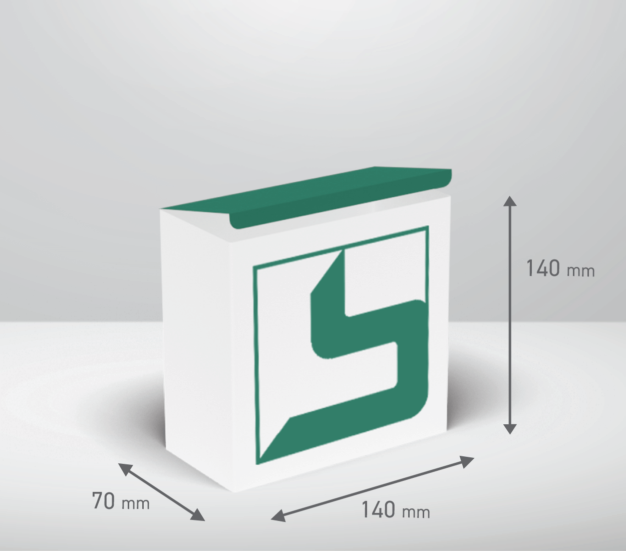 Škatla - kvadrat: 140x70x140 mm (D2).