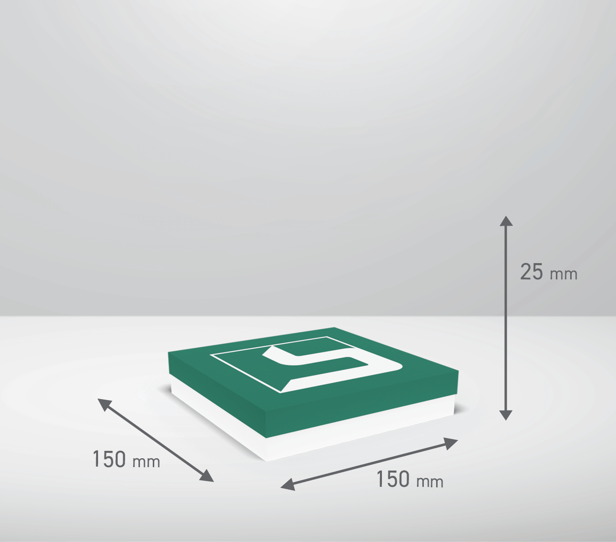 Škatla s pokrovom: 150x150x25 mm (D1)