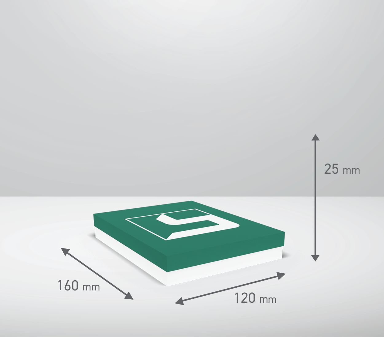 Škatla s pokrovom: 160x120x25 mm (D2X)