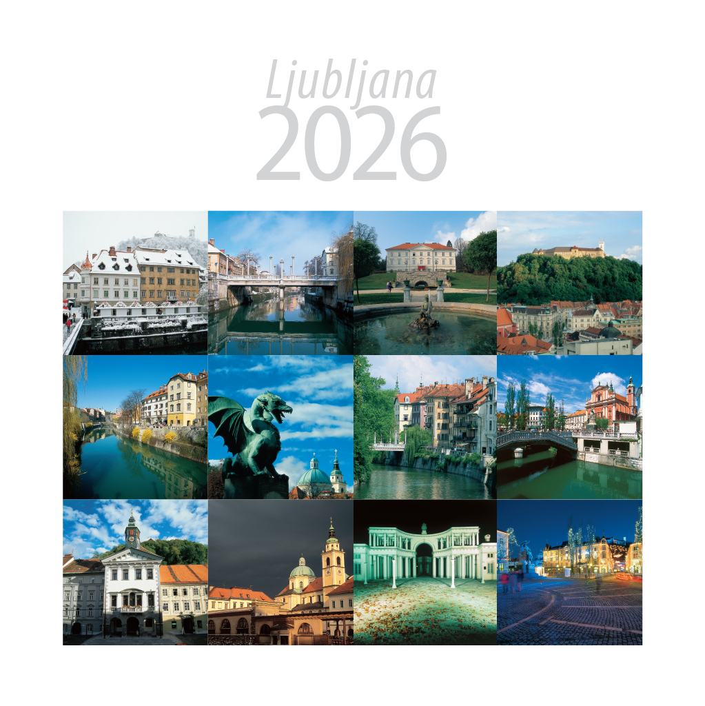 Art.100001 - Koledar BORI_stenski - LJUBLJANA: 300x300 mm - kvadrat, spirala sredina