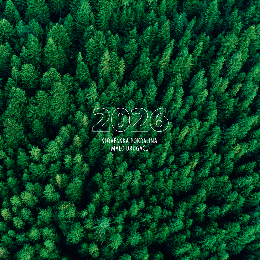 Art.100015 - Koledar BORI_stenski - SLOVENIJA OD ZGORAJ: 300x300 mm - kvadrat, spirala sredina