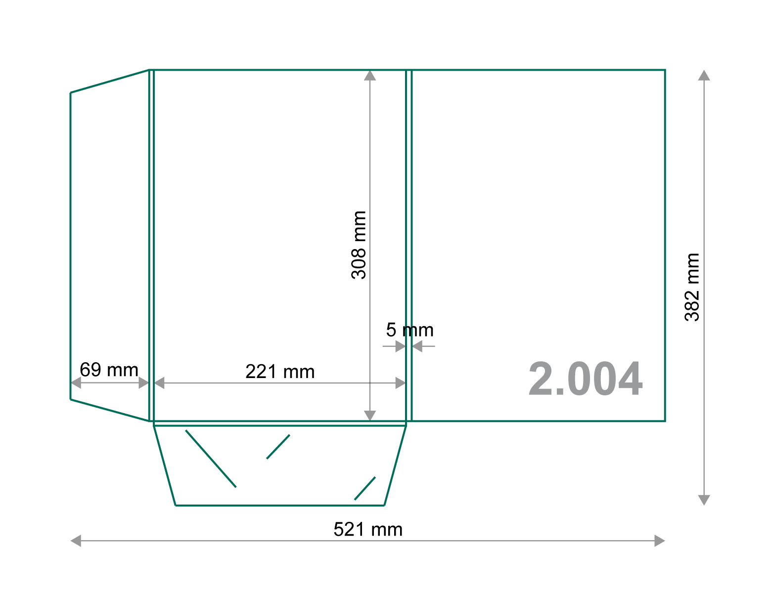 Poslovna mapa A4: Model 2.004