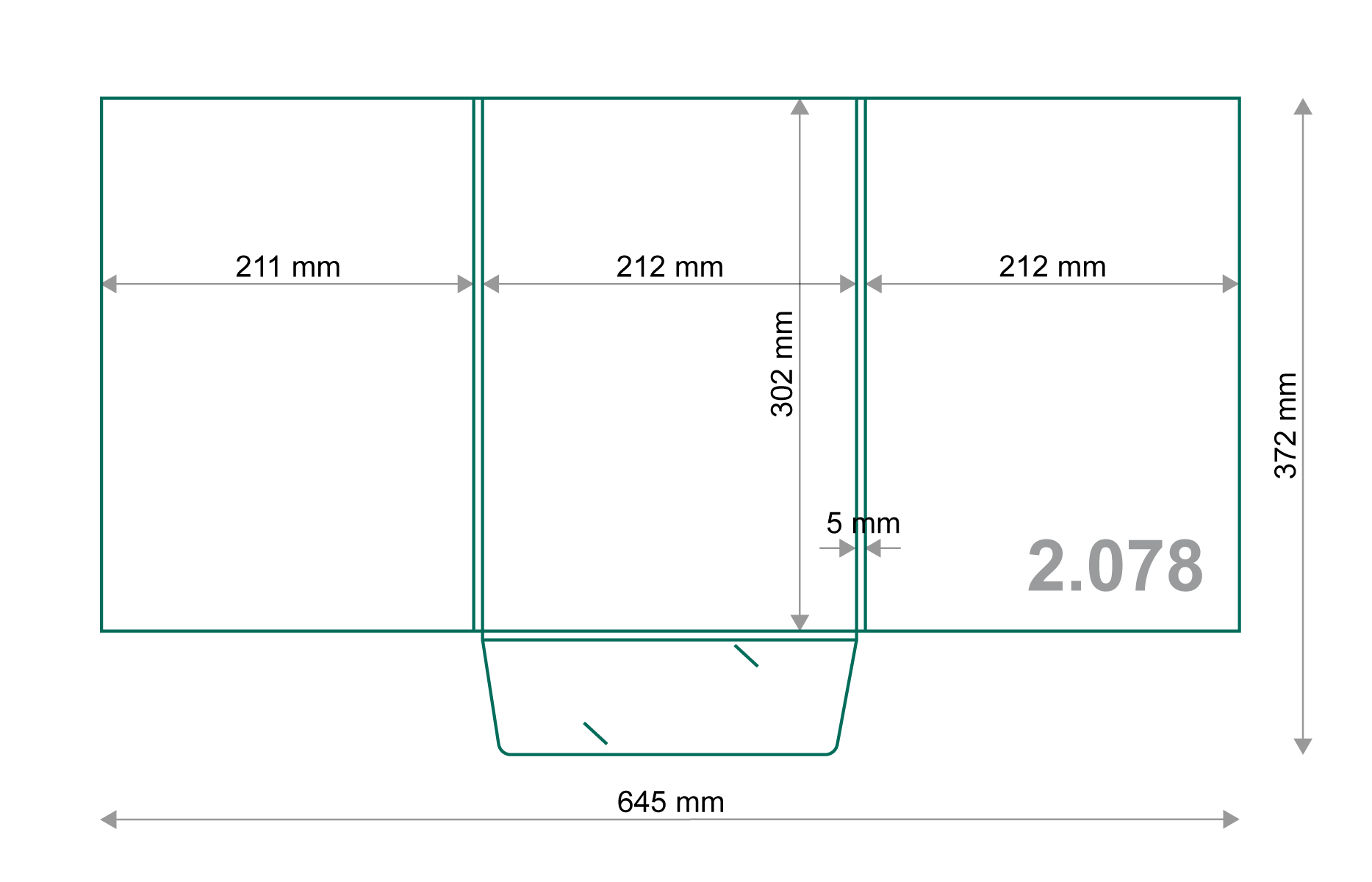 Poslovna mapa A4: Model 2.078