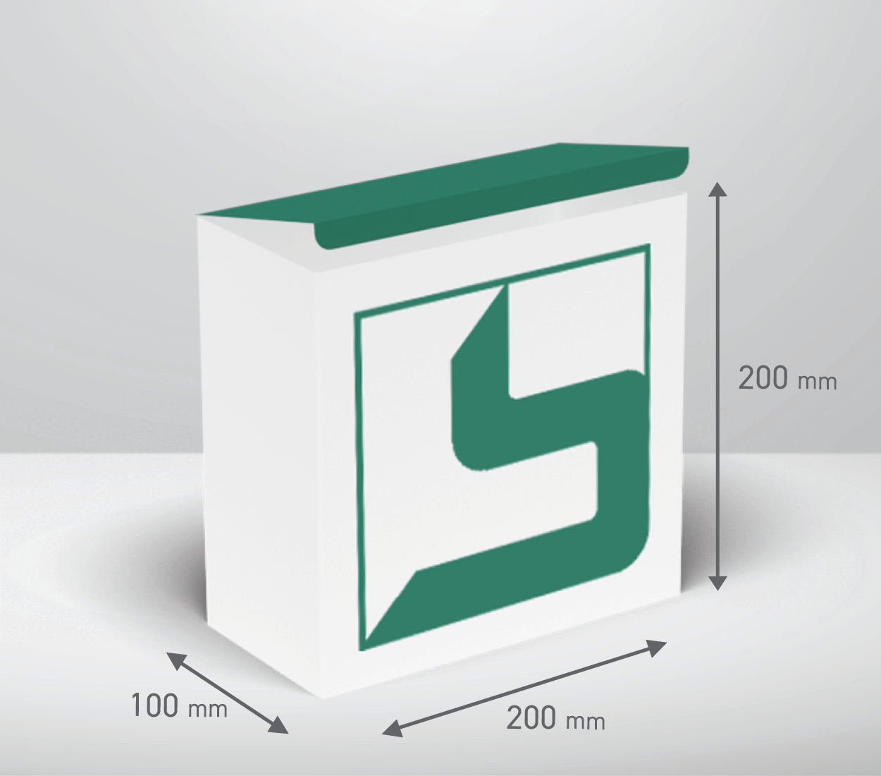 Škatla - kvadrat: 200x100x200 mm (D1).