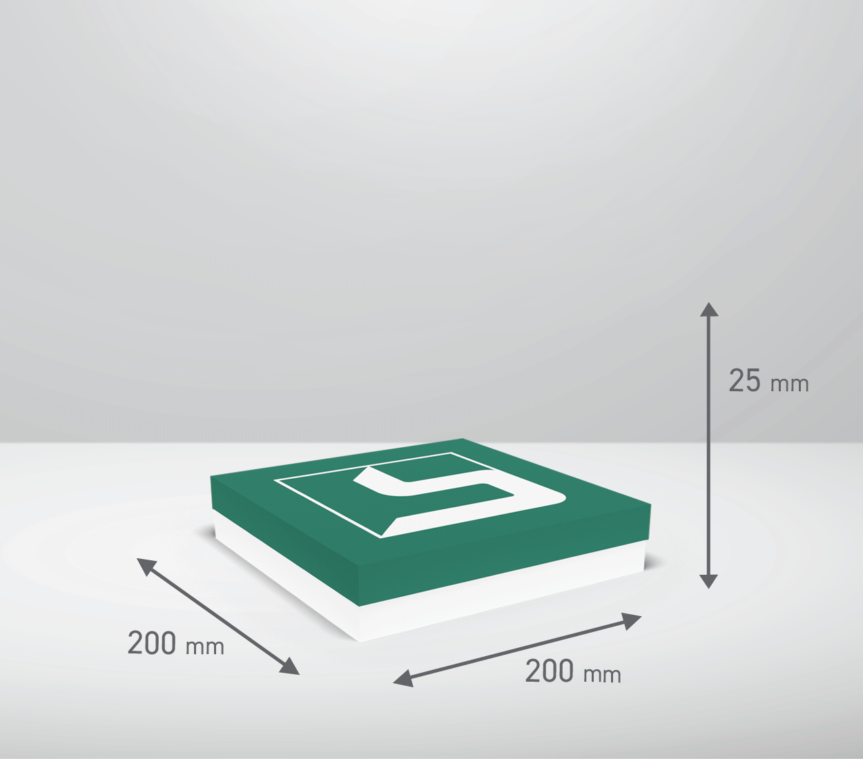 Škatla s pokrovom: 200x200x25 mm (D1X)