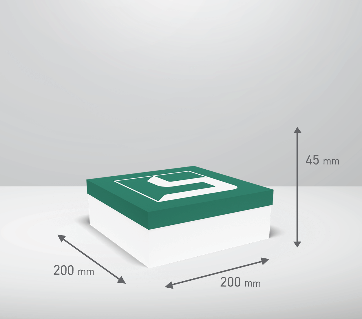 Škatla s pokrovom: 200x200x45 mm (D1)