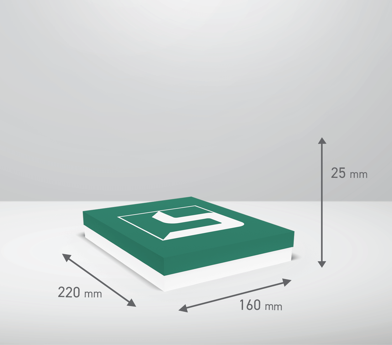 Škatla s pokrovom: 220x160x25 mm (D1)