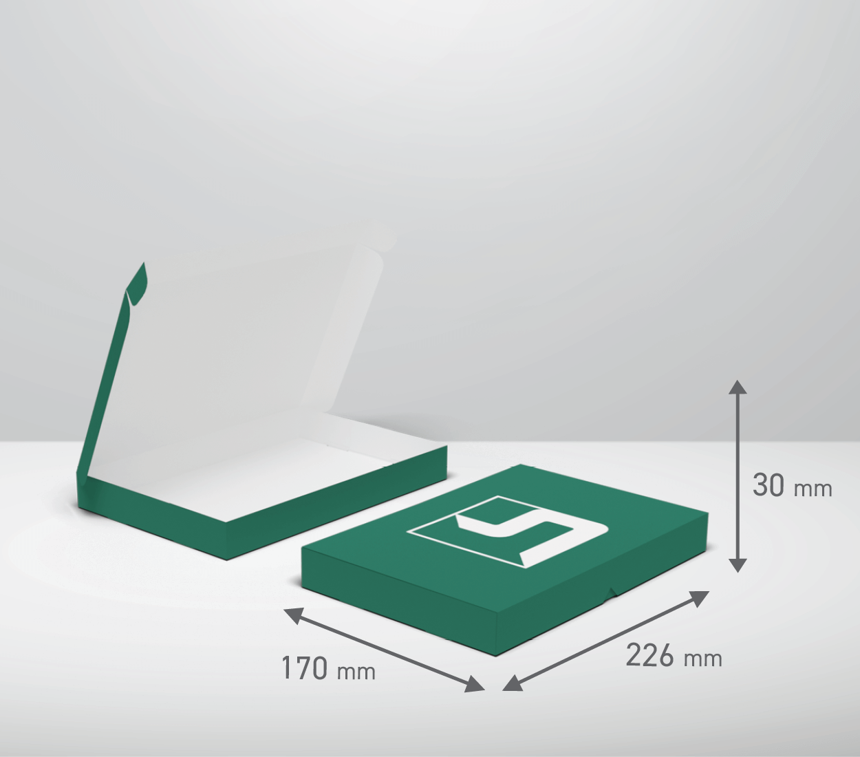 Škatla s pokrovom: 226x170x30 mm (D2X)