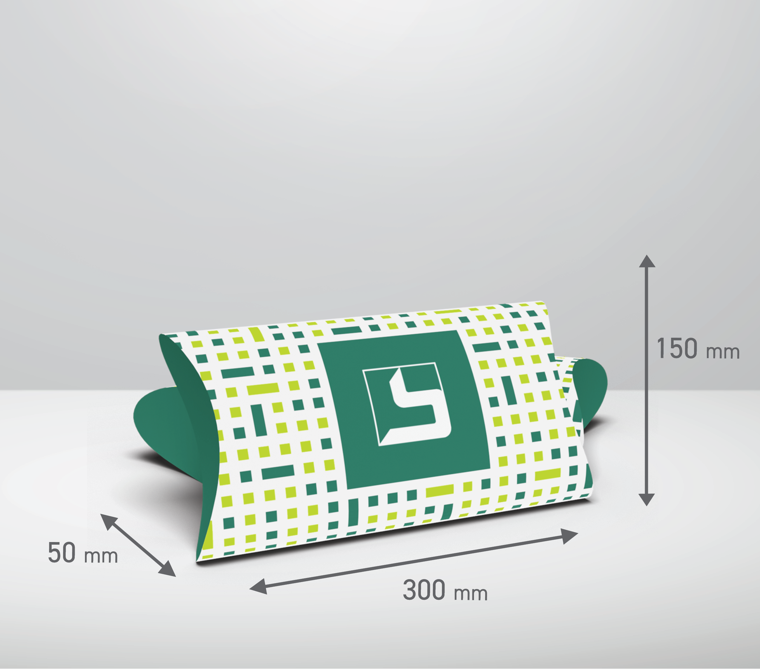 Pillow box: 320x152x50 mm (D1)