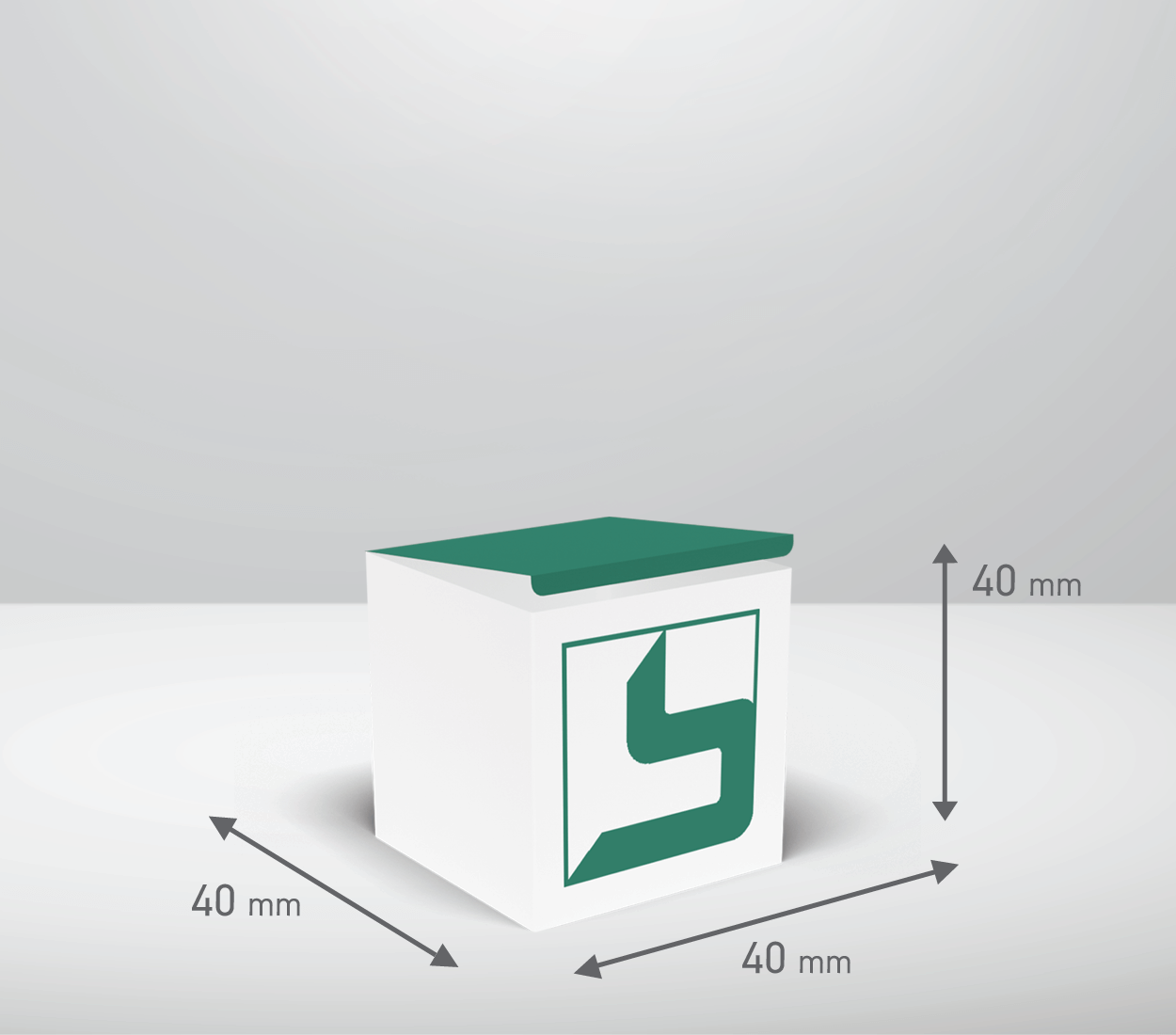 Škatla - kocka: 40x40x40 mm (D10).