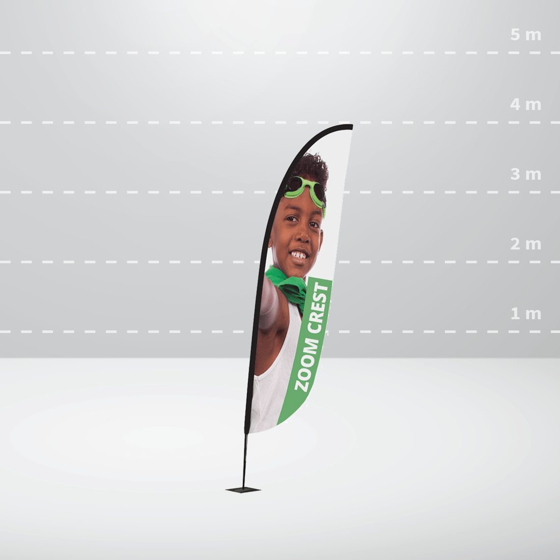 Beach flag ZOOM+ LARGE CREST: 800x4000 mm / UF-ZM-LA-01 Beach flag ZOOM+ LARGE CREST: 800x4000 mm / UF-ZM-LA-01