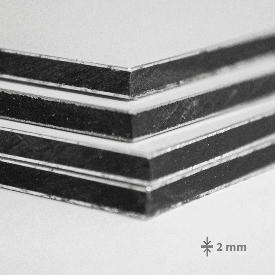 Combond® ALU plošča - bela / bela: 2 mm