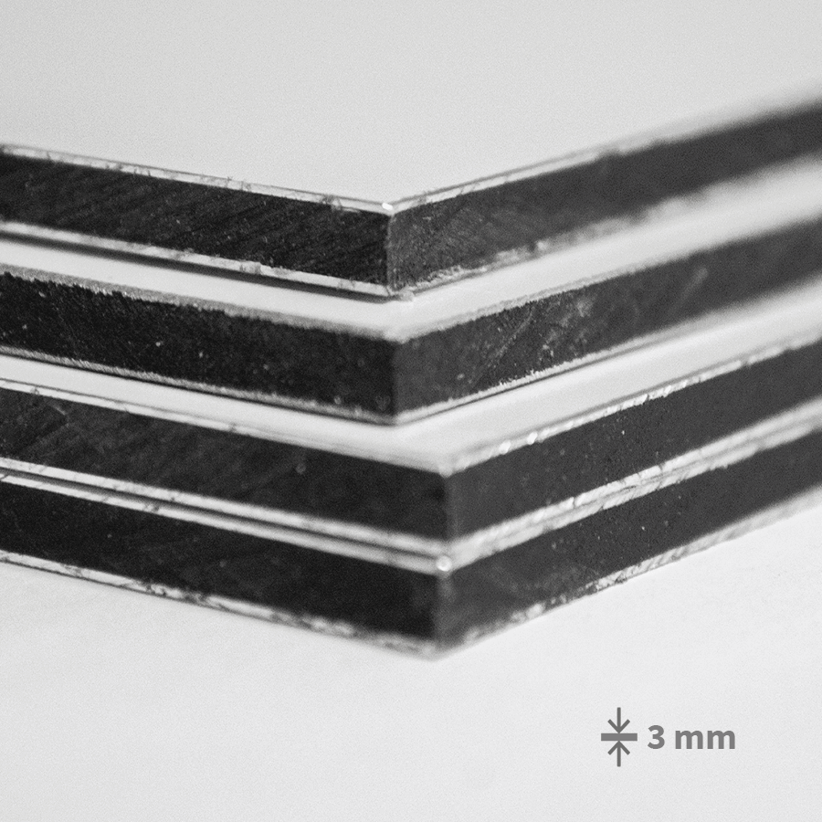Combond® ALU plošča - bela / bela: 3 mm