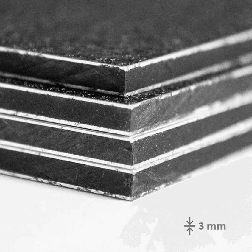 Combond® ALU plošča - črna / črna: 3 mm