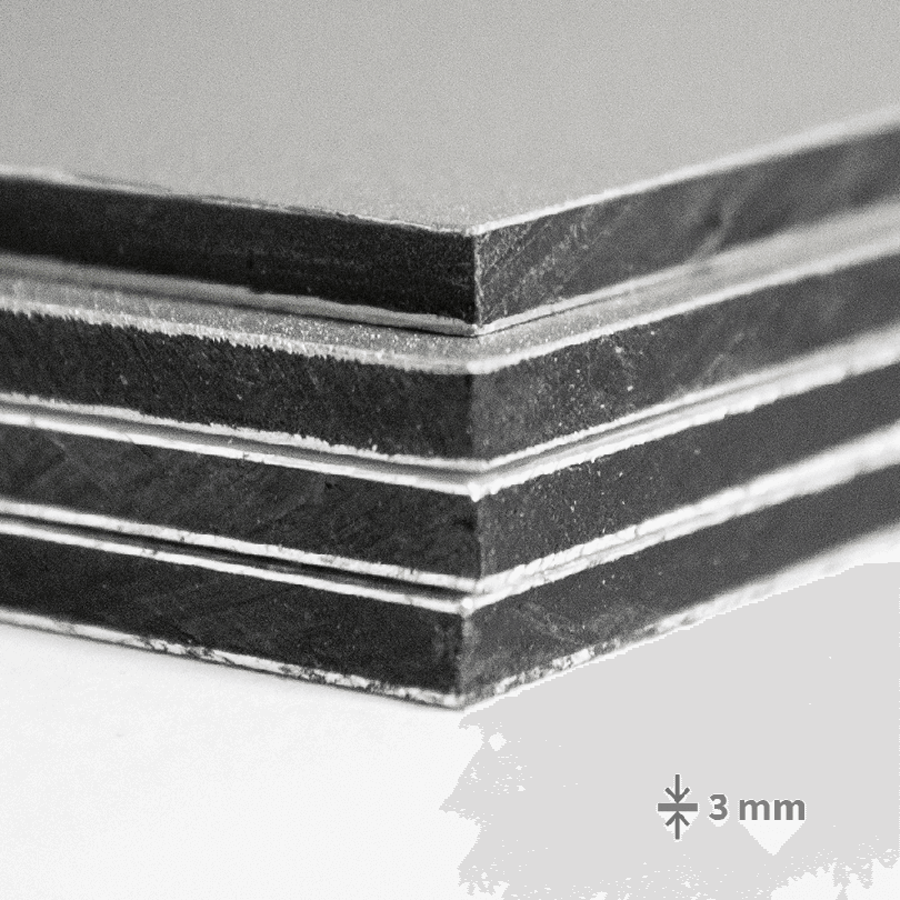 Combond® ALU plošča - Alu brušen / srebrna: 3 mm