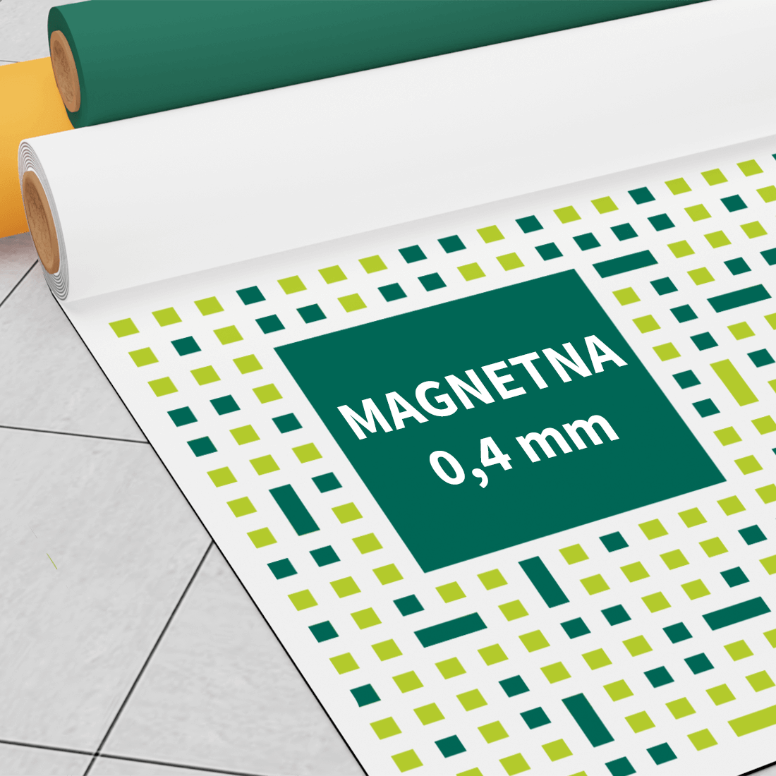Magnetna folija Magnetoflex - bela: 0,4 mm