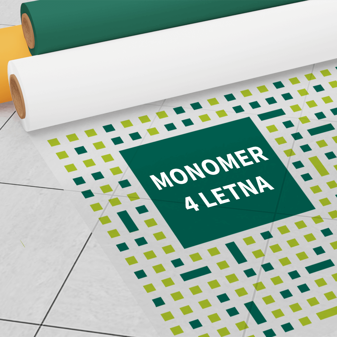 Samolepilna print folija / prozorna: Monomer PVC, 4 letna