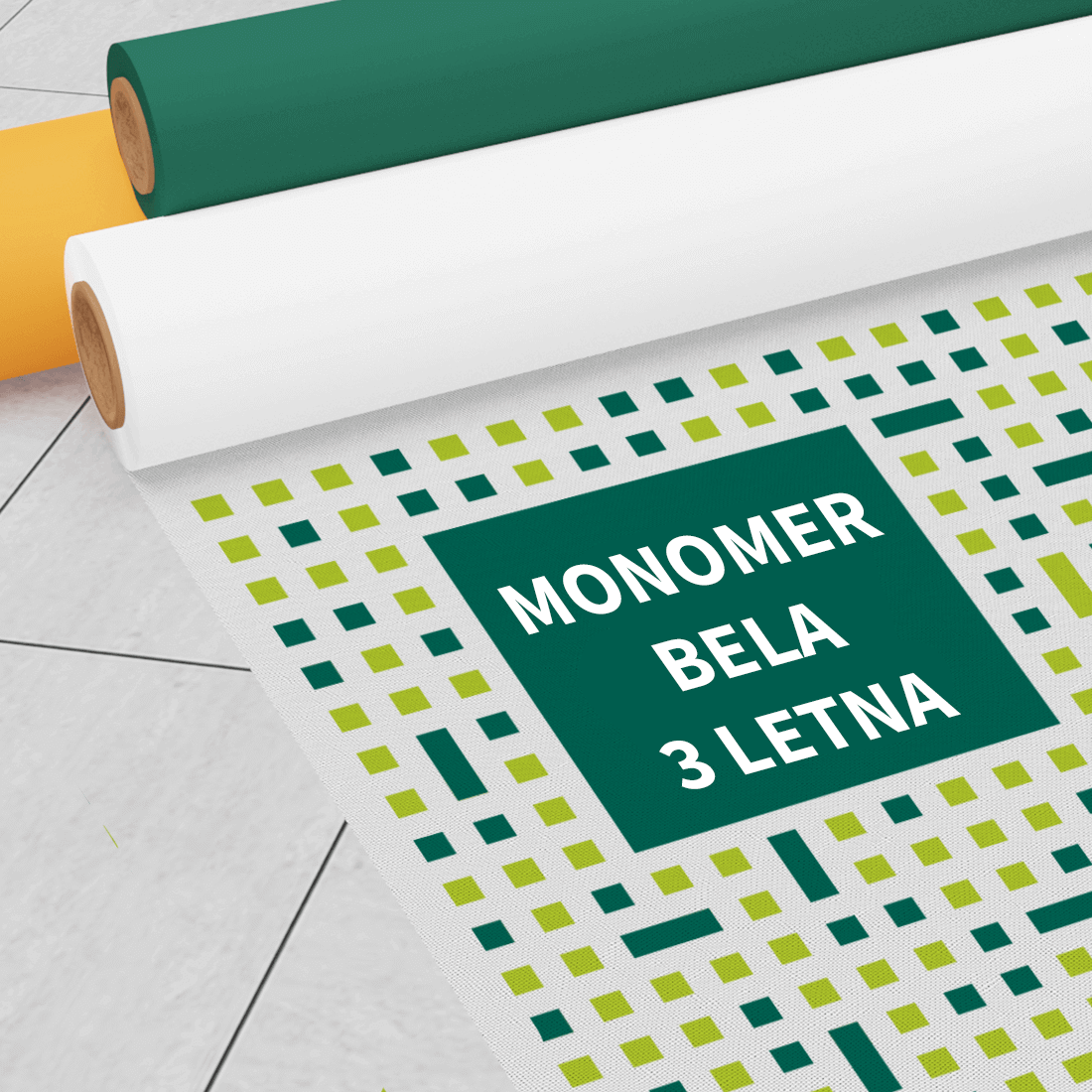 Quick Dot® - Bubble free / bela: Monomer PVC, letna (Indoor)