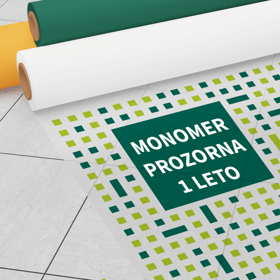 Statična print folija / Prozorna: Monomer PVC, 1 leto