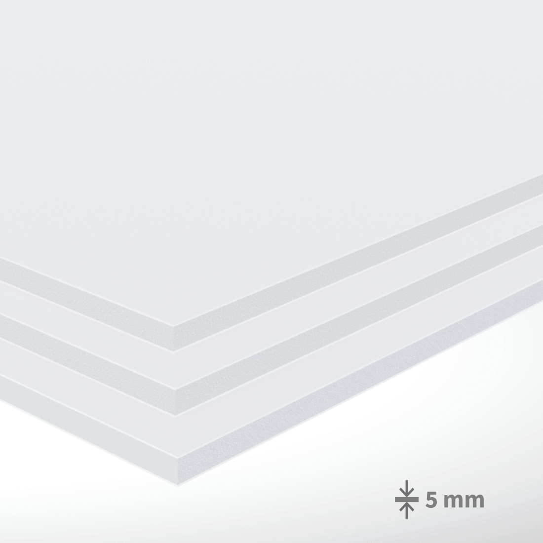 AccaFoam® plošča - bela: 5 mm