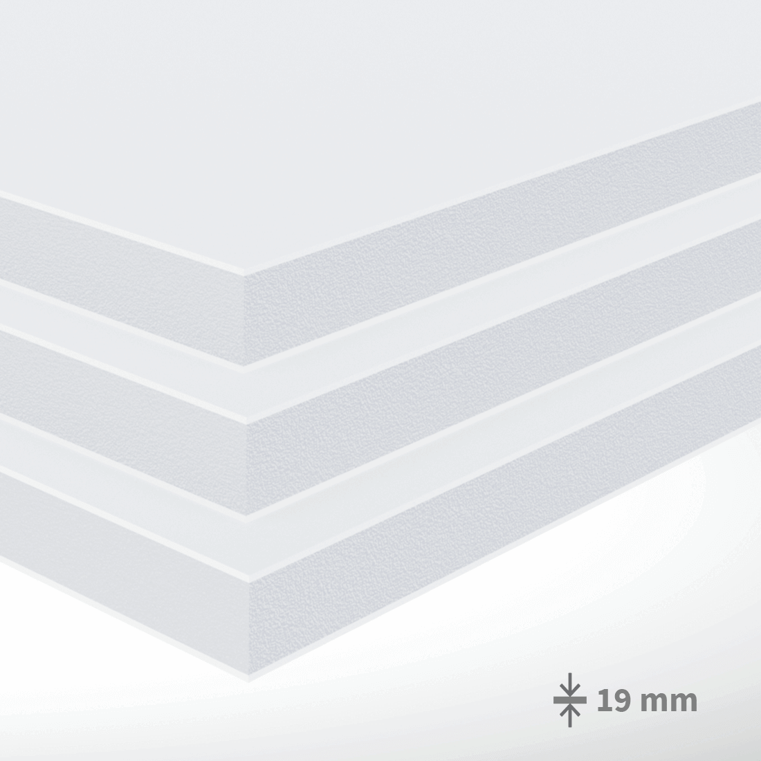 AccaFoam® plošča - bela: 19 mm