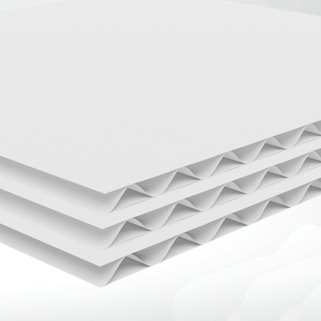 E-VAL / valoviti karton, bel-bel: 2 mm