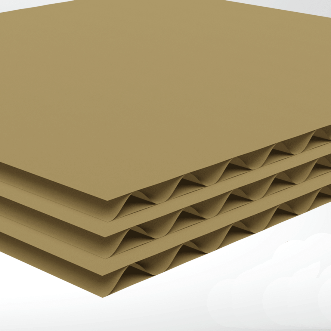 EB-VAL / valoviti karton, rjav-rjav: 3,5 mm