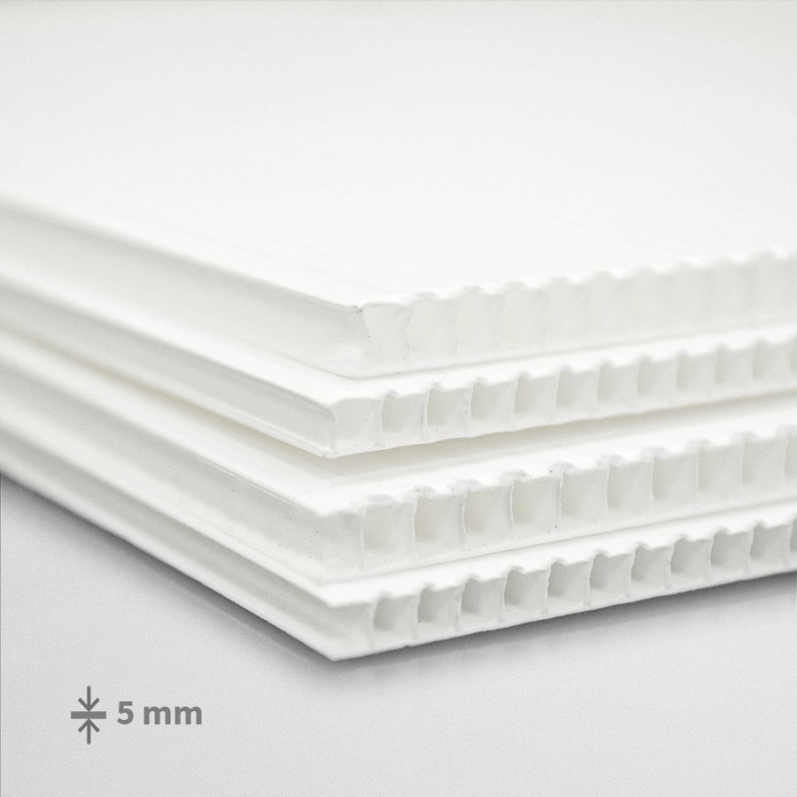 Polyplak® PP plošča - bela: 5 mm