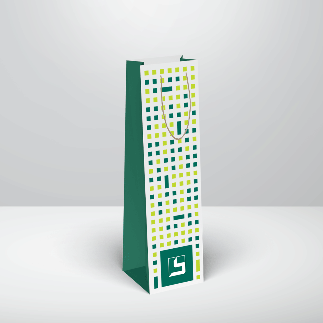 Darilna vrečka za steklenico: 80x80x410 mm