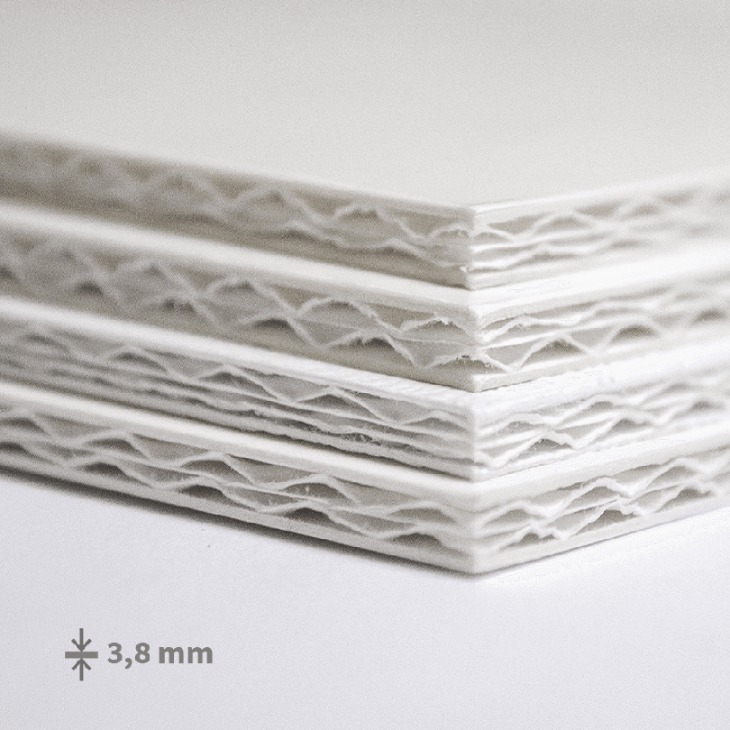 Dispa® Display plošča - bela: 3,8 mm