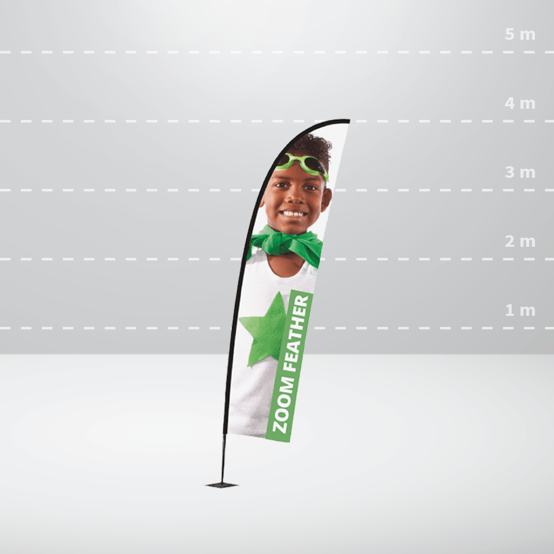 Beach flag ZOOM+ LARGE FEATHER: 800x4000 mm / UF-ZM-LA-01 Beach flag ZOOM+ LARGE FEATHER: 800x4000 mm / UF-ZM-LA-01