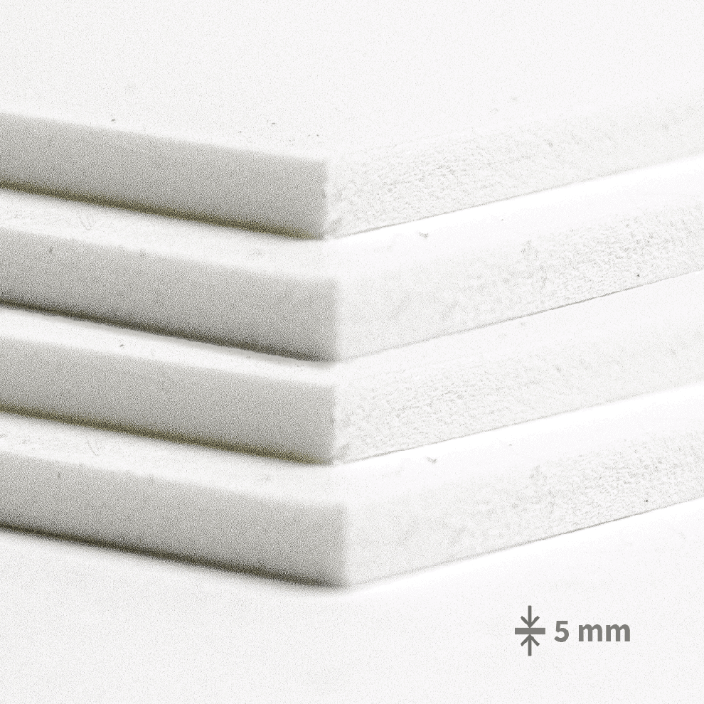 Forex® PVC plošča - bela: 5 mm