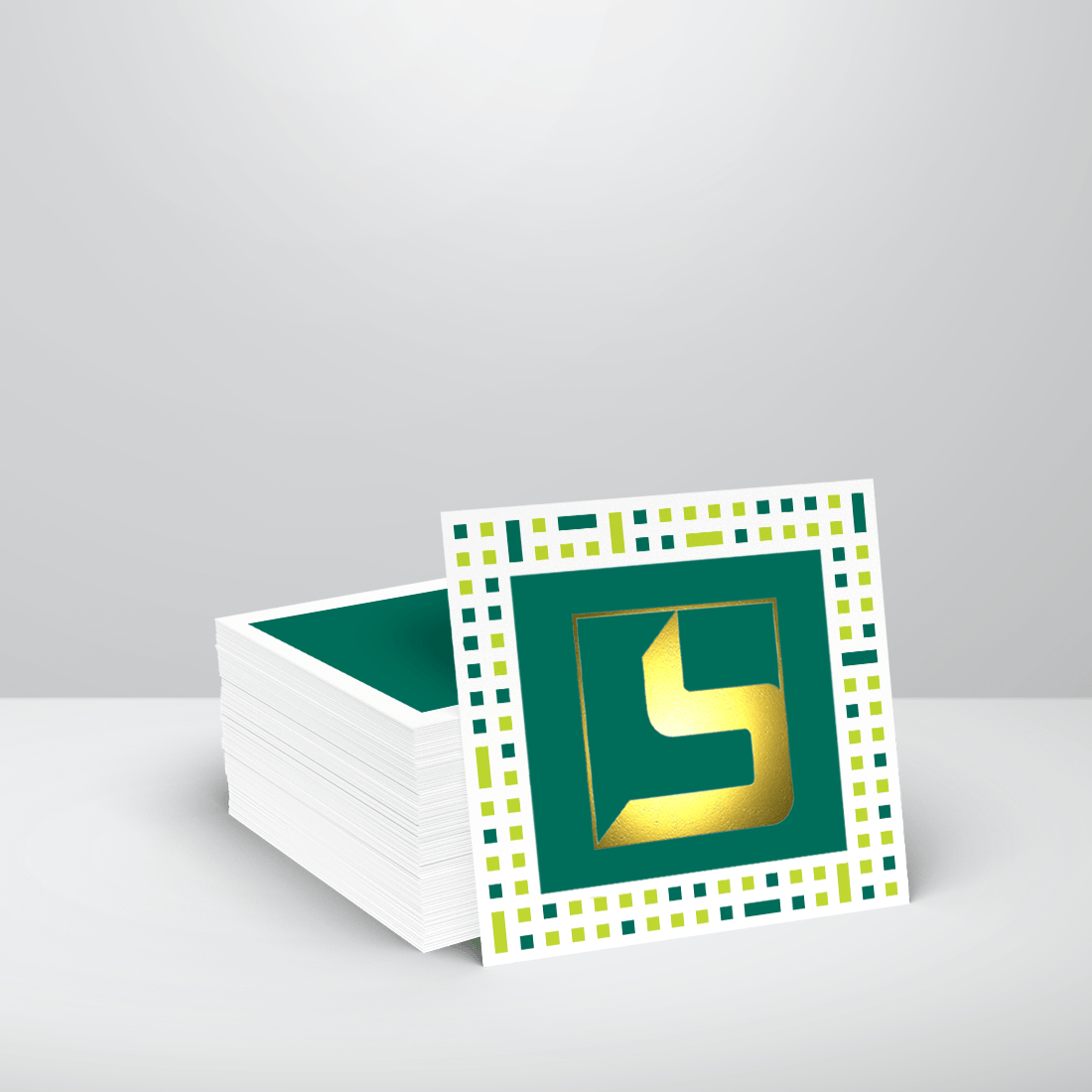 Vizitka - Tisk s folijo: 50x50 mm