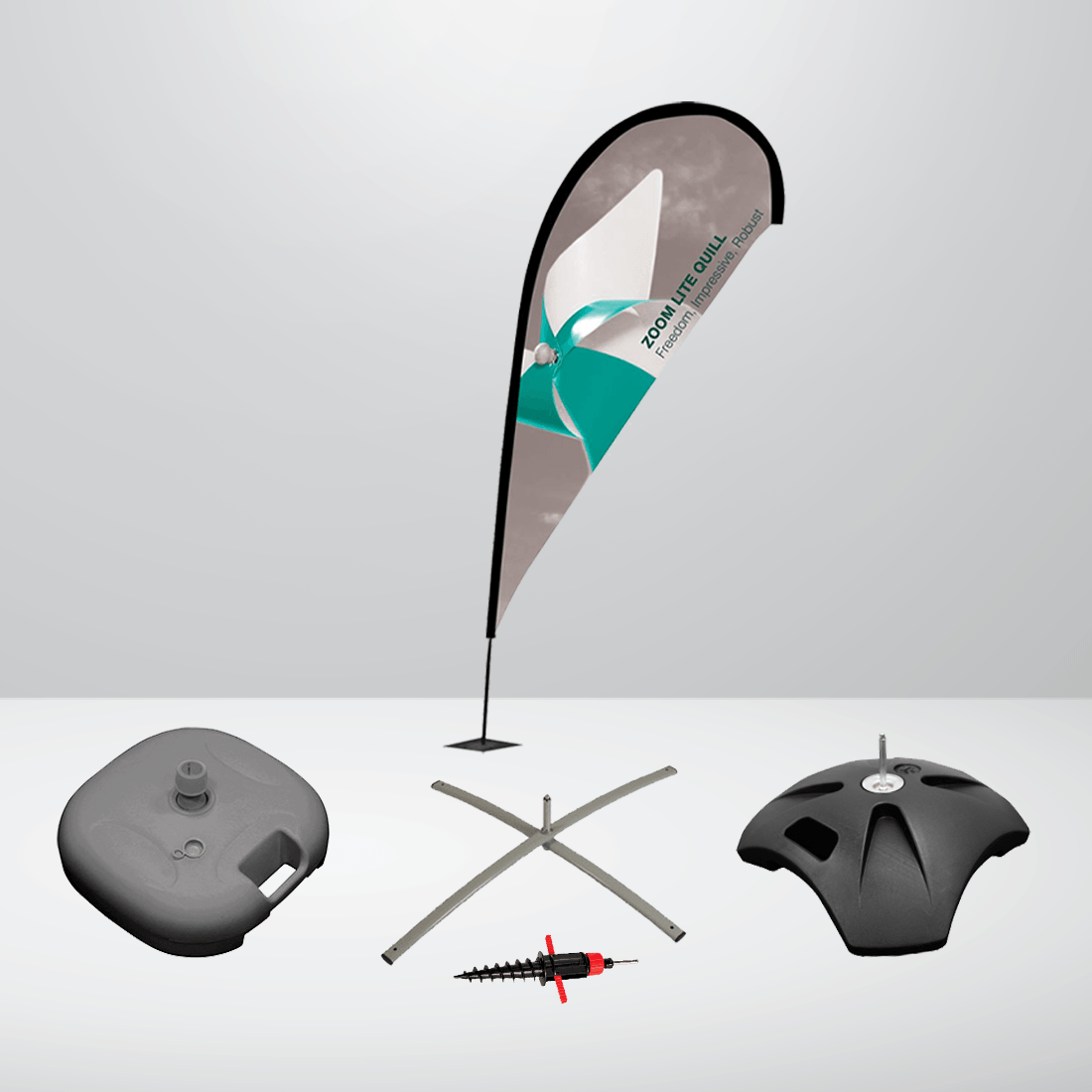 Beach flag: dodatna podnožja