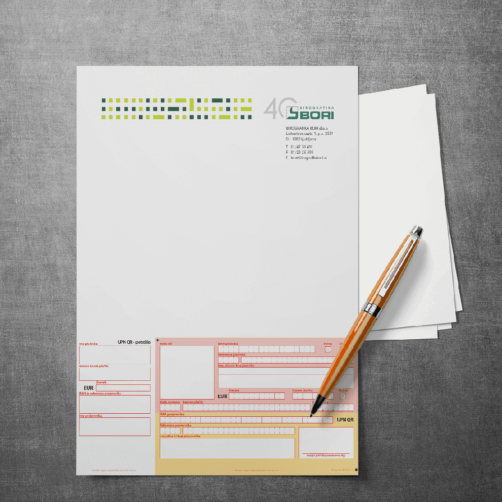 Obrazec UPN - Standard 1 na A4: 210x297 mm